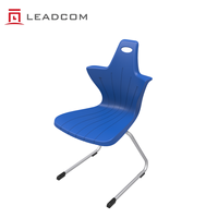 Chaise de réunion de bureau portable en plastique LEADCOM L-M02, chaise ergonomique pour salle de formation, salle de classe scolaire