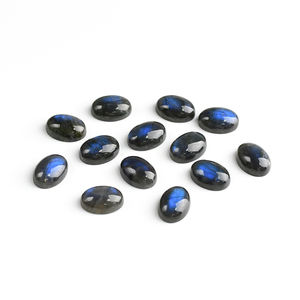 ลาบราโดไรต์ทรงรีแบบคาโบชองสีน้ำเงินสั่งทำพิเศษสำหรับทำเครื่องประดับ หินลาบราโดไรต์ธรรมชาติแบบคาโบชอง - Product Image 2