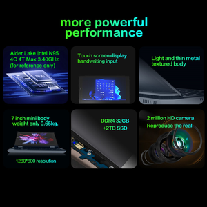 Topton Mini Pocket Laptop <strong>7</strong> <strong>Inch</strong> Touch Screen Alder Lake <strong>In</strong>-tel N95 Computer Office Ultrabook Notebook MAX 2TB 2.0MP Win11 <strong>WiFi</strong> - Product Image 6