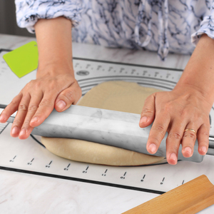 Bán buôn thiết kế trắng fondant bột Cookie bánh đá tự nhiên đá cẩm thạch cán <span class=keywords><strong>pin</strong></span> với thép không gỉ xử lý cho nhà bếp - Product Image 5