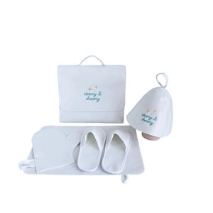 Gorro de Sauna de Lana Ecológica de Poliéster con Fieltro GRS Caliente de 2 mm, Color Blanco Natural, 54-56 cm, Bordado, Cuatro Estaciones - Product Image 3