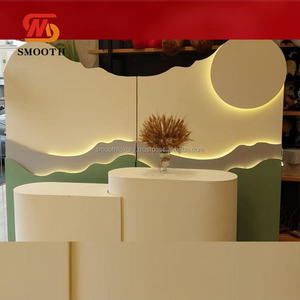 Arche en PVC de haute qualité pour mariage, toile de fond incurvée, vague blanche, LED, avec nouveau design créatif - Product Image 2