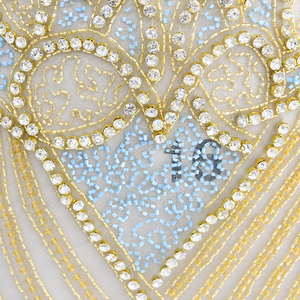 Abito Lungo da Sposa con Applicazioni in Rete e Strass sul Corpetto - Product Image 2