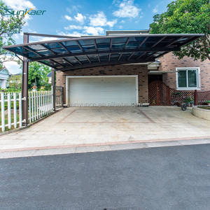 <span class=keywords><strong>Garage</strong></span> pour voiture en alliage d'aluminium sur mesure haute résistance avec <span class=keywords><strong>toit</strong></span> en polycarbonate, abri de voiture en cantilever pour 2 voitures, garantie 10 ans - Product Image 6
