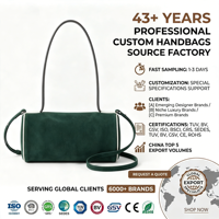 Sac à main en daim vert forêt foncé avec passepoil blanc, élégant, chic, de luxe, pour femme, usage quotidien, personnalisable OEM