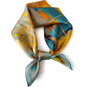 Bufanda De Cuello 100% Seda De <span class=keywords><strong>Morera</strong></span> De 21 X21 Pulgadas Bufandas Cuadradas Pequeñas Para Mujer Empaquetadas De Regalo - Product Image 1