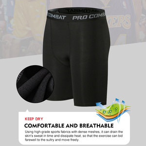 Combinaisons de fitness pour hommes, vêtements de course, pantalons de compression, leggings de <span class=keywords><strong>basket</strong></span>-ball, pantalons courts, haute élasticité et à séchage rapide - Product Image 3