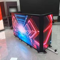 Pantalla LED de Animación a Todo Color para Cabina de DJ, con Ruedas Bloqueables, IP65 para Exteriores, P3.91, Barra Portátil Móvil para Clubes, Eventos y Ferias