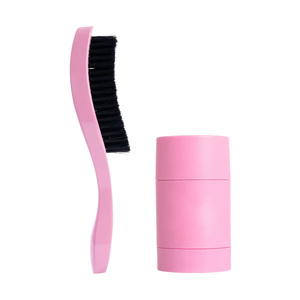 Paquet <span class=keywords><strong>de</strong></span> coiffure rose personnalisé cire à cheveux et <span class=keywords><strong>brosse</strong></span> à cheveux lissante marque privée - Product Image 1