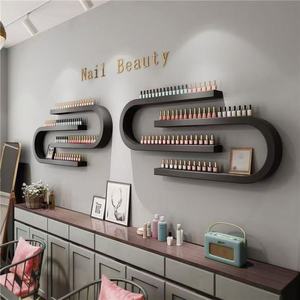 Estante de exhibición para salón de belleza, con pintura horneada, estante de pared en forma de U, estante adhesivo para salón de uñas - Product Image 4