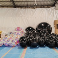 Événements commerciaux boule gonflable décorative de PVC remettant la boule gonflable de miroir de festival grande boule gonflable brillante