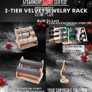 Adjustable Rectangle 1 2 3 Tier <b>T</b>-<b>Bar</b> Velvet Suede Leather Wooden Jewelry Bangle <b>Bracelet</b> Watch Chain - Product Image 2