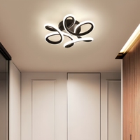 Lustres créatifs en forme d'anneau à fixation au plafond, luminaires modernes pour le salon, la chambre à coucher