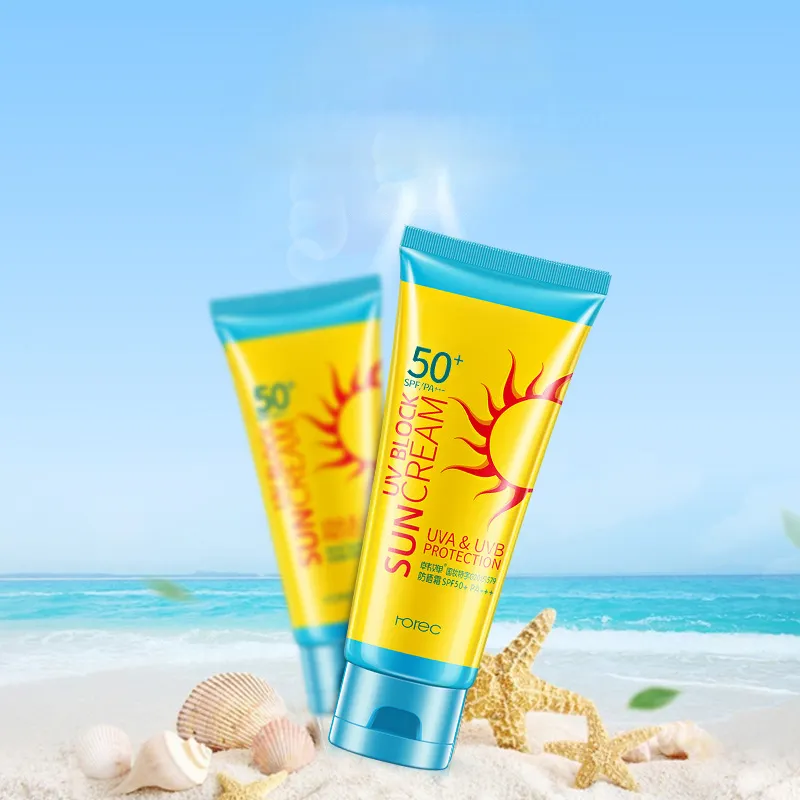 OEM private label ROREC sun cream UV-B Filter sunblocking cream UV-A Filter whitening makeup sunscreen