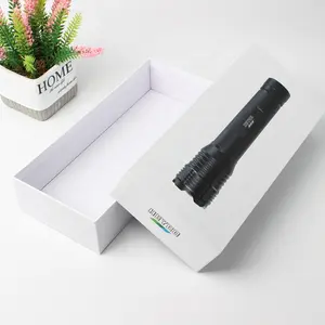 Luxury Customized Design Rigid Top And Bottom Shape Cardboard Consumer Electronics Packaging Box For Flashlight