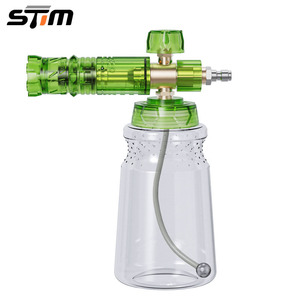 เครื่องฉีดน้ำแรงดันสูง Stim พร้อมถังโฟม 1000 มล. หัวฉีดปรับได้สำหรับทำความสะอาดขจัดคราบไขมัน - Product Image 1