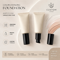 Fond de teint liquide waterproof couvrant, fond de teint changeant de couleur, maquillage 4 en 1, soin de la peau SPF, fond de teint changeant de couleur