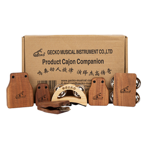 GECKO Castagnettes <span class=keywords><strong>Pied</strong></span> <span class=keywords><strong>Tambourin</strong></span> Set Natural Thailand Rubber Wood Percussion Instruments de musique Tambour <span class=keywords><strong>Tambourin</strong></span> <span class=keywords><strong>Pied</strong></span> - Product Image 1