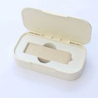 Set de Memorias USB Portátiles Biodegradables de Paja de Trigo - Almacenamiento Ecológico Promocional con Serigrafía y Grabado Láser para Empresas