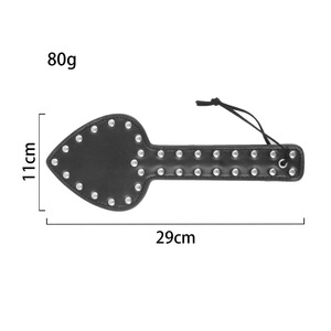 ไม้ตีรูปหัวใจสำหรับการเล่นบทบาททาส BDSM ทำจากหนัง PU สำหรับคู่รัก - Product Image 6