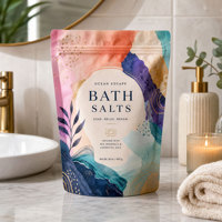 Sachet Doypack Personnalisé Imprimé pour Sels de Bain, Refermable avec Fermeture Zip, Emballage Alimentaire, 100g 200g, Pochette Mylar pour Stockage de Sel Marin