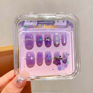 Uñas <span class=keywords><strong>Postizas</strong></span> para Niños, Uñas Acrílicas Artificiales para Niños Pequeños, con Diseño de Frutas y Fresas - Product Image 6