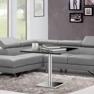 Custom Modern Design Home Decor Dinning Coffee Table Top Brushed Stainless Steel Pedestal Table Base