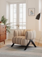 Nouveau fauteuil individuel en tissu de luxe style Wabi-Sabi, mobilier de maison moderne et confortable pour salon et balcon