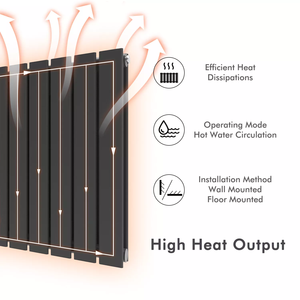 <span class=keywords><strong>Radiateur</strong></span> <span class=keywords><strong>mural</strong></span> plat double en acier anthracite HUICHAN, anti-corrosion, économe en énergie, <span class=keywords><strong>petit</strong></span> format, design graphique, pour la maison - Product Image 3