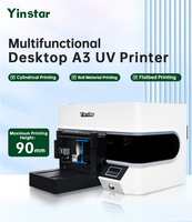 Printer Flatbed UV Inkjet 3-in-1 Yinstar dengan Kamera, Head I3200 4800 DPI, Printer Label & Casing HP Otomatis, Baru, Garansi 1 Tahun