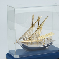 Trophée bateau en métal doré Hitop Design avec logo personnalisé, modèle de navire, artisanat métallique, trophée en métal pour cadeau d'affaires