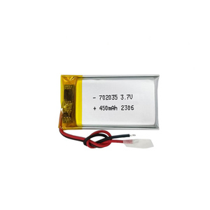 Литий-ионный полимерный аккумулятор 3.7V 450mAh 702035, перезаряжаемые LiPo батареи 072035 - Product Image 1