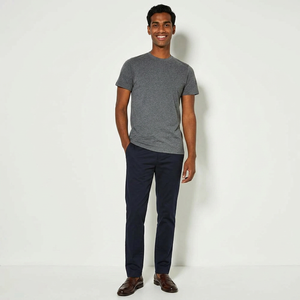 T-shirt pour homme en coton 100% lourd 250 GSM, coupe régulière, manches courtes, respirant, avec logo personnalisé imprimé, design vierge, col rond, décontracté - Product Image 1