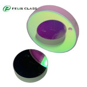 Verre de silice fondue rond personnalisé FELIX avec trou de perçage, miroir diélectrique optique plat - Product Image 4