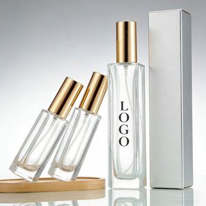 Factory Direct Wholesale Square Flat Shape <b>Sample</b> <b>Perfume</b> <b>Bottle</b> 30ml Clear Frosted Spray Refillable Empty Split <b>Bottles</b> Low MOQ - Product Image 1