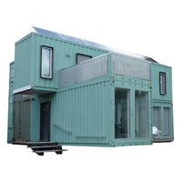 Deux étages maison préfabriquée maison conteneur avec 2 garage prix incroyable