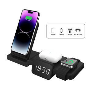 Cargador Inalámbrico 4 en 1 con Carga Rápida de 15W para iPhone 17/16/15, <span class=keywords><strong>iWatch</strong></span> <span class=keywords><strong>8</strong></span>/7/6/5/4, 2/3/<span class=keywords><strong>Pro</strong></span> y Múltiples Dispositivos - Product Image 1