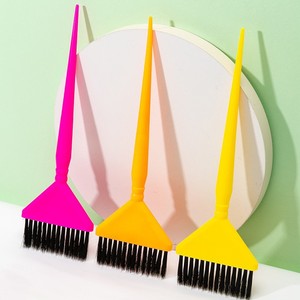 Hair Dye <b>Brush</b> Triangle Shape Bristle Hair Salon Coloring Highlighting Single <b>Brush</b> Pink Orange Yellow - Product Image 1