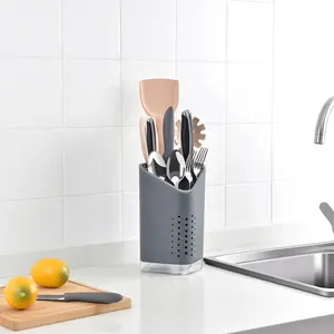 Plastic Kitchen Utensils Chopsticks Drying Cutleries Unique Designs Rotary Rest Resistant Utensil Holder For Countertop