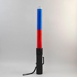 41cm多機能交通警棒 赤と青のセキュリティ警棒 警告交通杖 スピーカー付き - Product Image 1