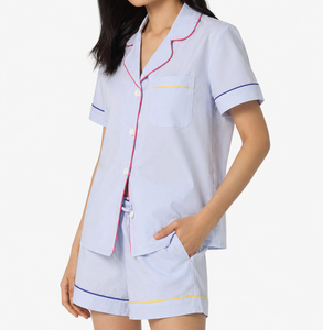 <span class=keywords><strong>Ensemble</strong></span> <span class=keywords><strong>de</strong></span> pyjama pour femmes, chemise à col rabattu, boutons, manches courtes, short, <span class=keywords><strong>pantalon</strong></span>, coton respirant, vêtements <span class=keywords><strong>de</strong></span> nuit - Product Image 3