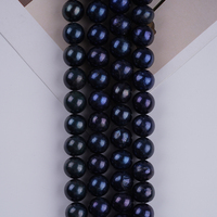 Collier de perles d'eau douce Edison naturelles de qualité A, forme ronde, 10-12 mm, pour la fabrication de bijoux