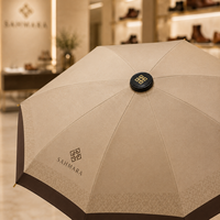 Parapluie d'affaires compact, imperméable et coupe-vent, avec accessoire assorti en cadeau, parapluie pliable à 3 sections