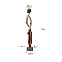 Sculpture d'art abstrait minimaliste - Statue de sol haute et fine pour la décoration de maison moderne de luxe Sculpture verticale géométrique pour le salon