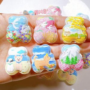 Best Sales Resin Crafts Mini Resin Animals Resin Cute Tow Dog Pendant Wholesale Diy Phone Case Charms Key Chain for Decoration