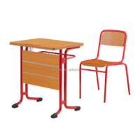 Ensemble bureau et chaise d'école en bois réglable avec tableau frontal pour étudiants – Prix usine