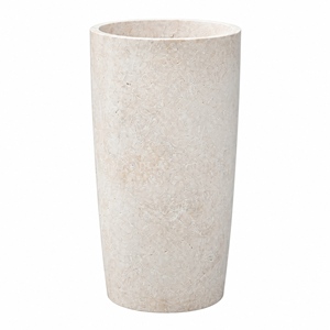 Lavabo de Baño Independiente de Travertino, Lavabo de Piedra Blanca, Diseño Rústico, Acabado Pulido, Montaje de Grifo de un Solo Orificio - Product Image 2