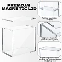 Boîte magnétique moderne personnalisée en acrylique avec design portable et fermeture magnétique – Coffret cadeau pour collectionneurs de cartes