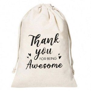 Recyclable Drawstring 100% Cotton Black <b>Pouch</b> Underwear Organic Bag for <b>Men</b> - Product Image 5
