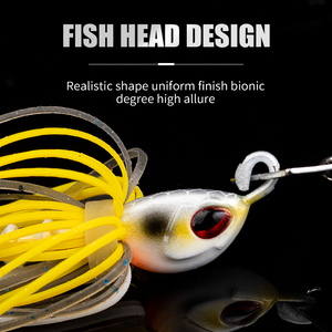 Leurre de pêche Chatterbait, Jig métallique, Buzzbait, Jig à lame, Spinnerbait, Jupes de leurre pour saumon et bar, 3g 5g 7g 10g 15g <span class=keywords><strong>BUBBA</strong></span> LSZ-33 - Product Image 4
